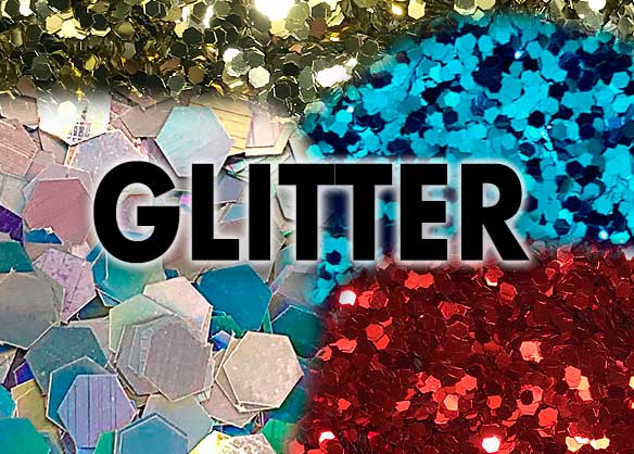 Glitter sparkle flek fleck flake for adding to plastisol soft plastic bait making