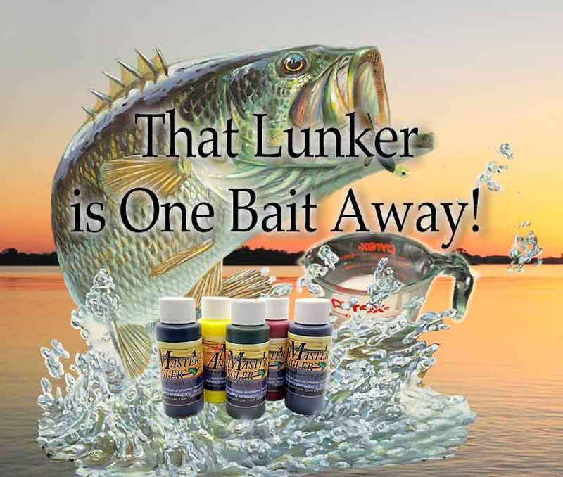 Largemouth bass attacking soft plastic bait made by you. That Lunker is one bait away