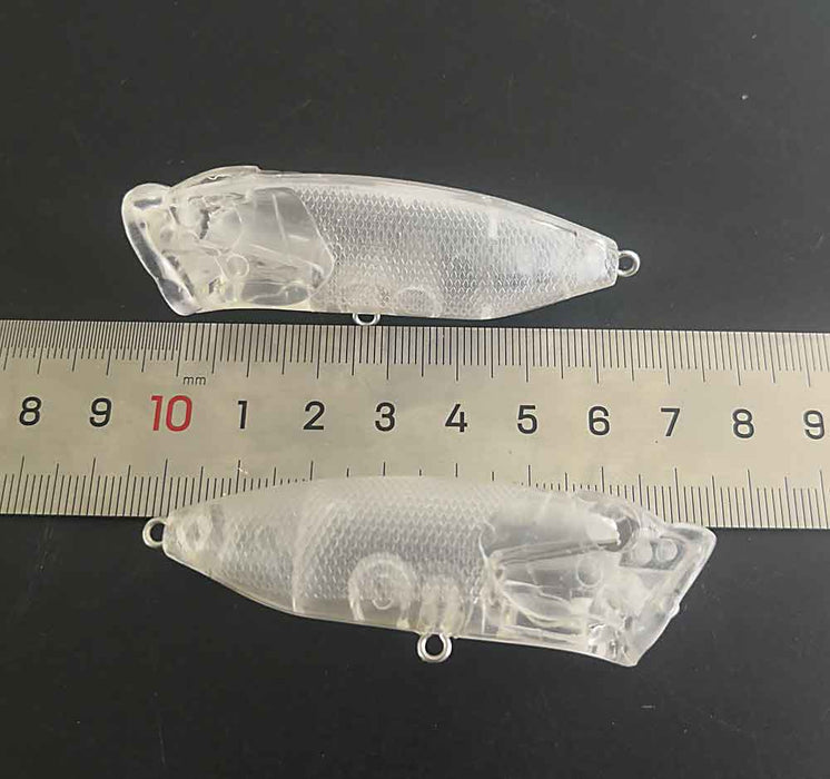 stubby popper lure blank -unpainted measurement