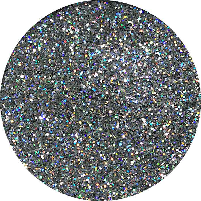 silver hologram glitter