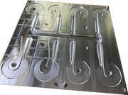 Curly tall grub mold with 4cavities