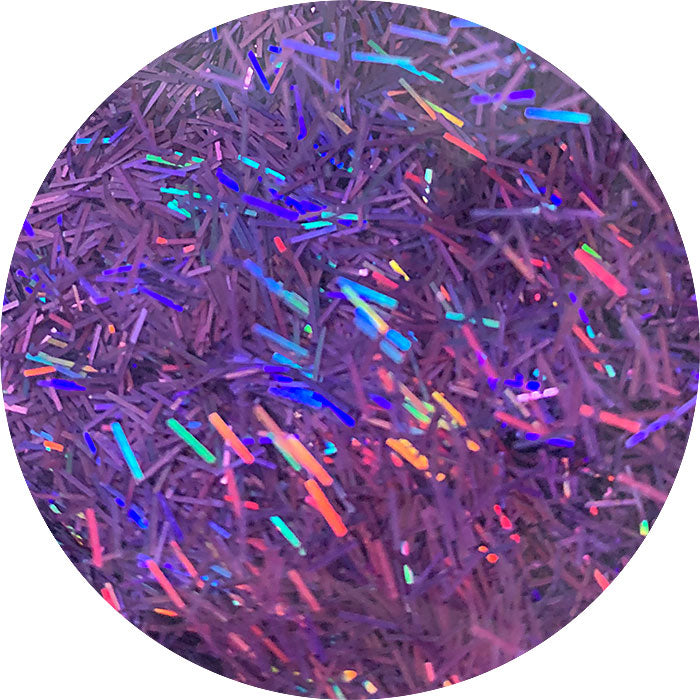 Whisker glitter holographic purple