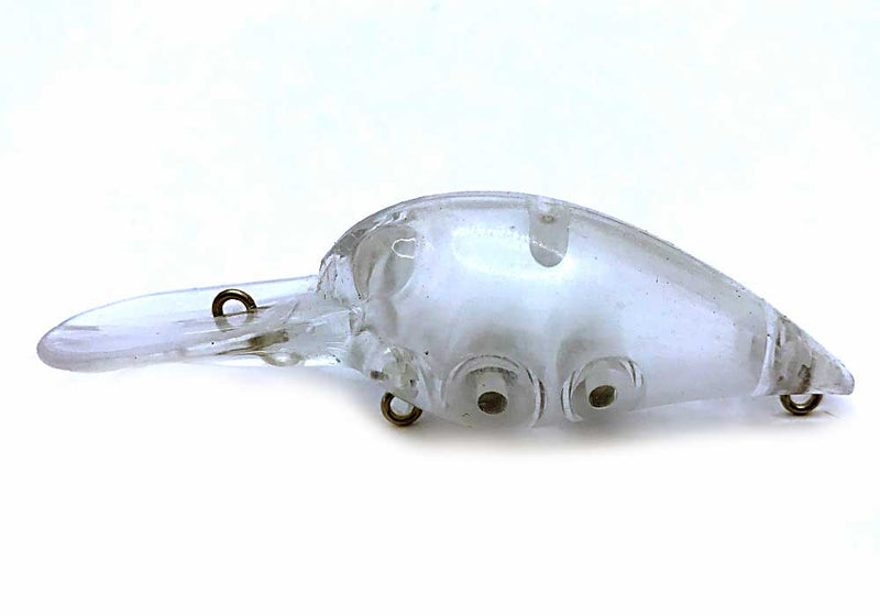 Bubble eye crank blank - unpainted lure body side view