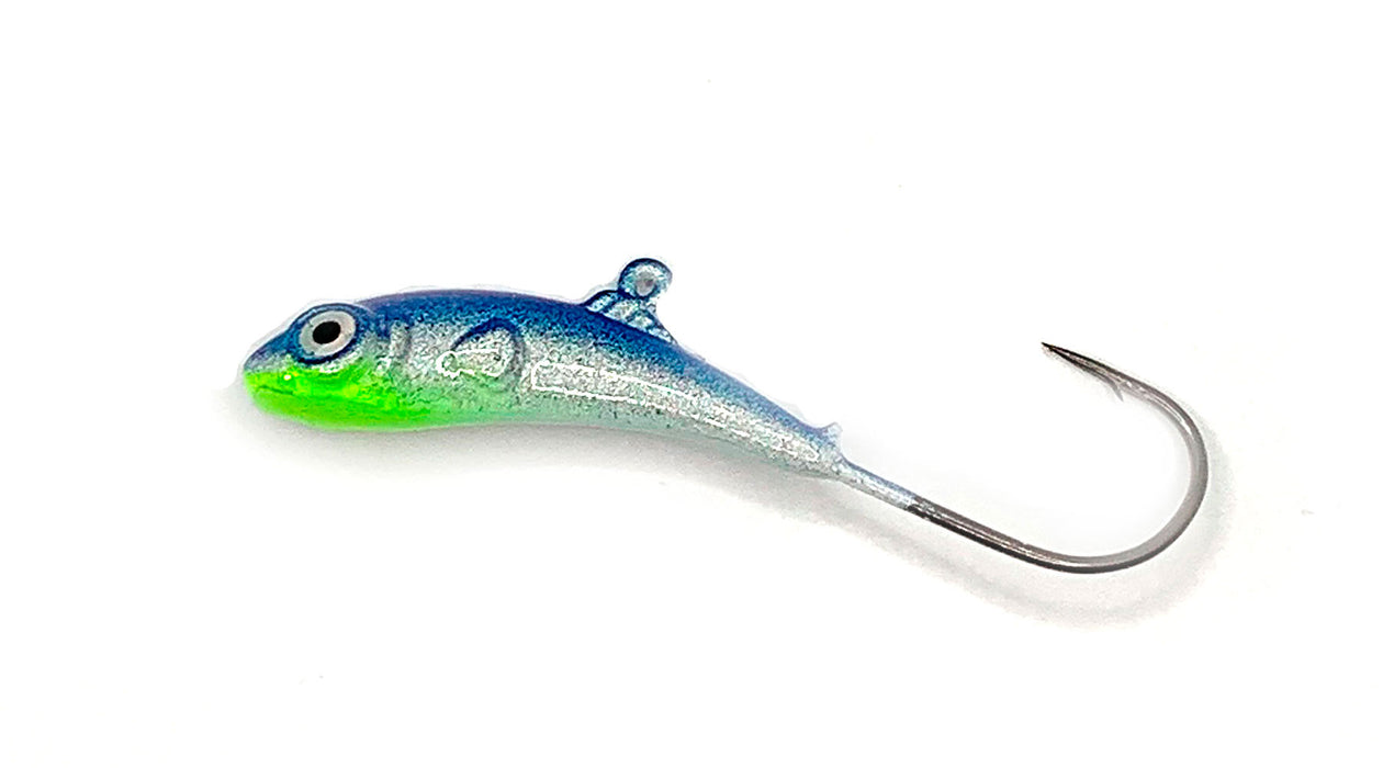 MEEGS Blue Silver Jig Walleye, Perch, Whitefish and more