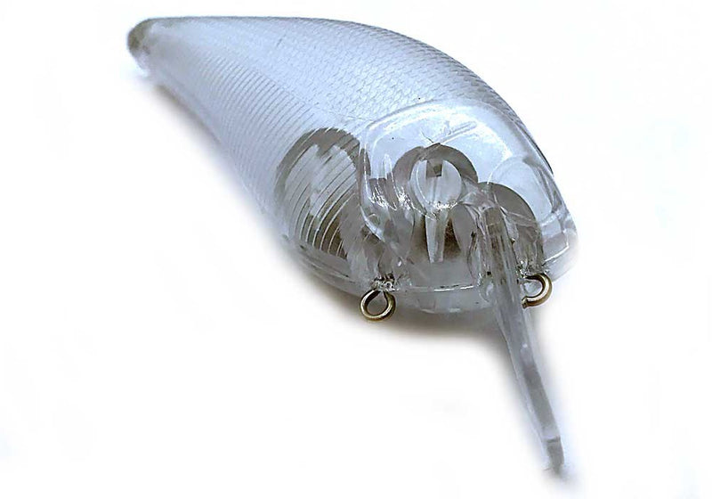 Square bill  blank - unpainted lure body corner view